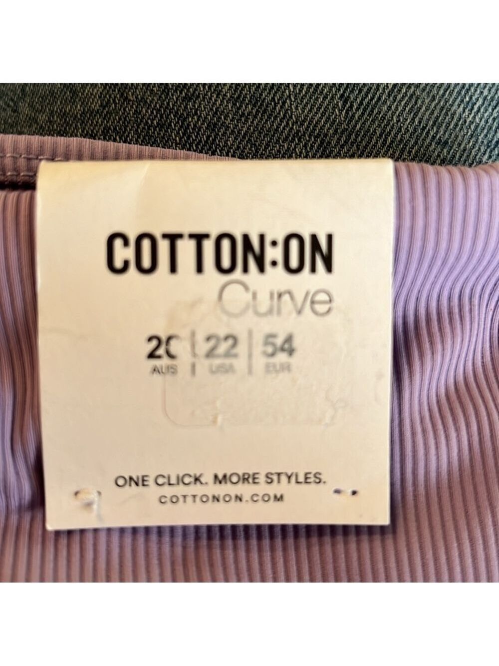 Cotton On Curve, Size 22, Lavender, PTP 20”, 43” length, Flare leg, NWT - Picture 5 of 7